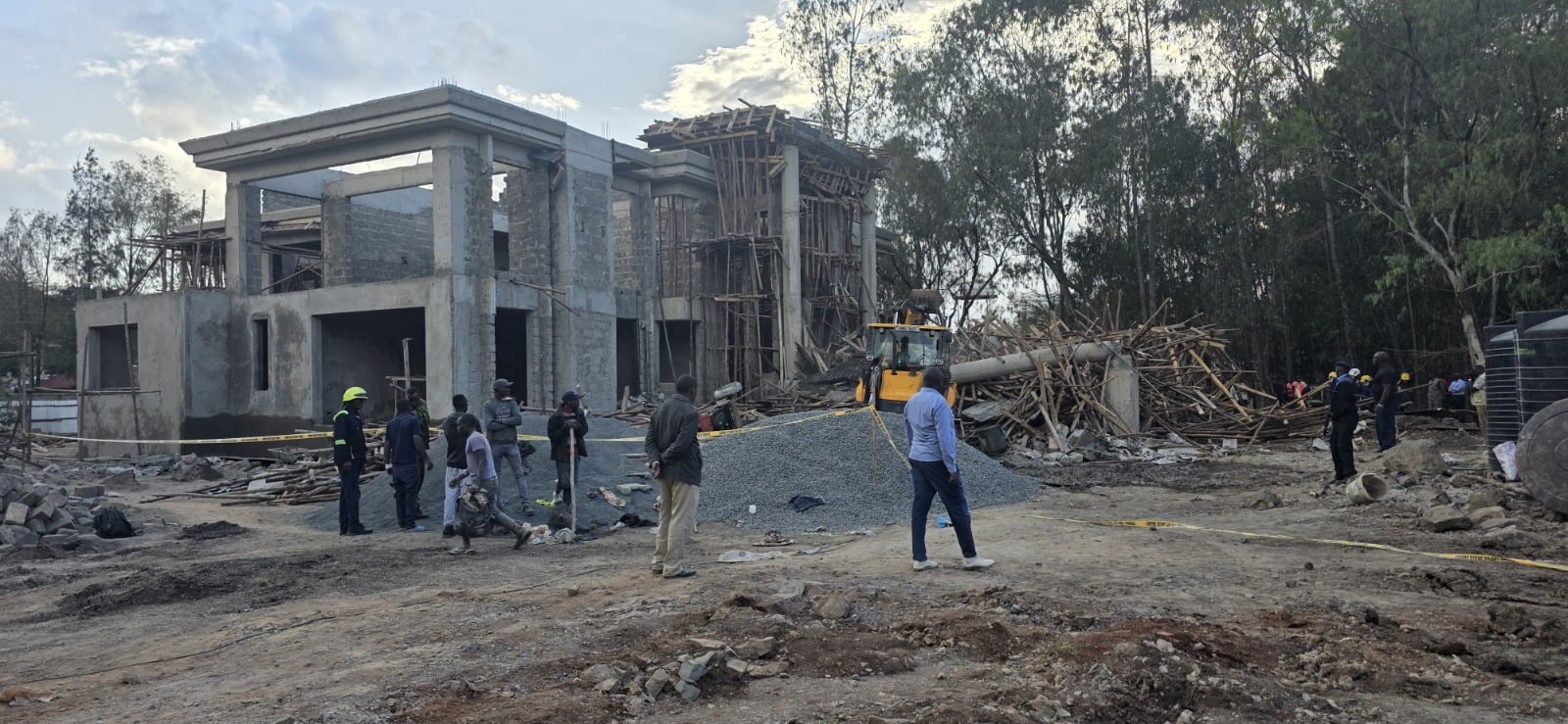 File image of a collapsed building in Karem, Nairobi.